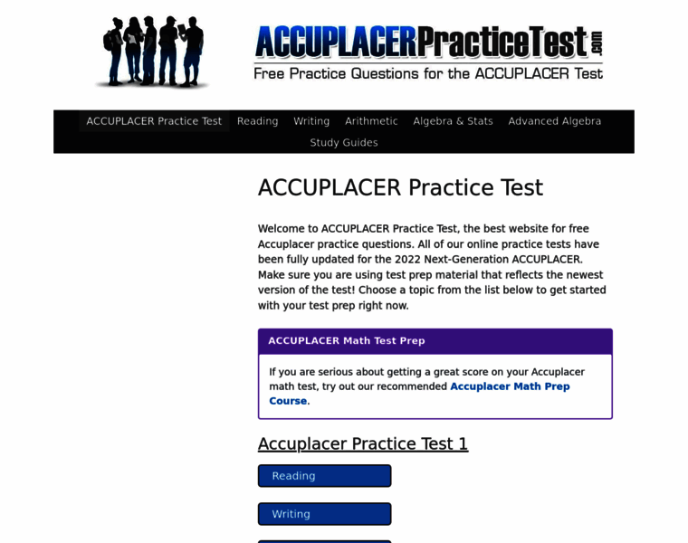 Accuplacerpracticetest.com thumbnail