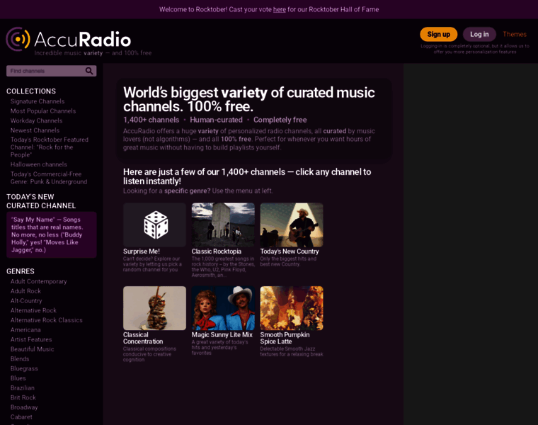 accuradio.com at WI. Free Internet Radio | AccuRadio Online