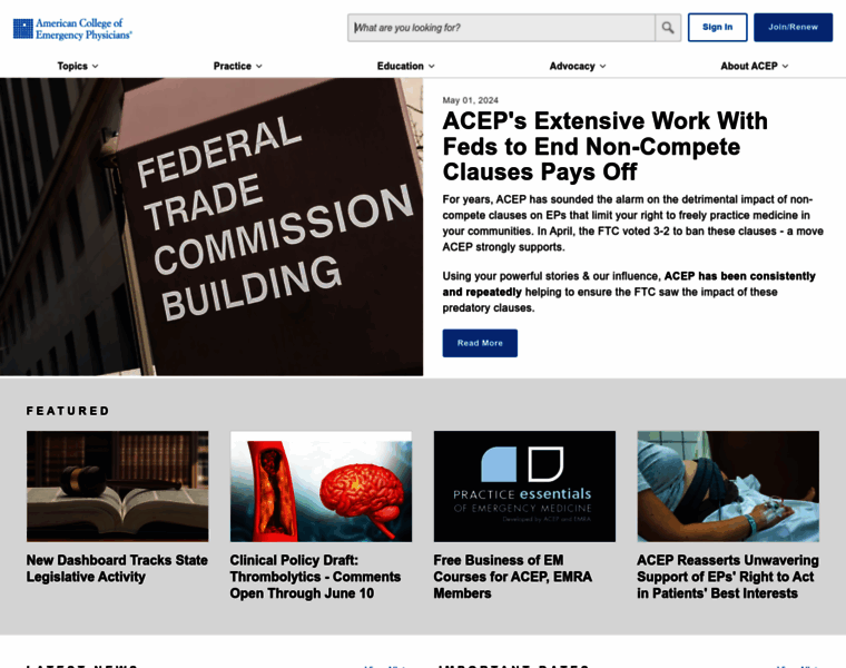 Acep.org thumbnail