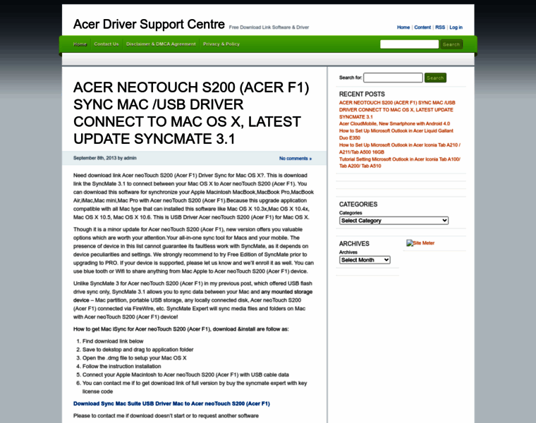 Acer.supportscentre.com thumbnail