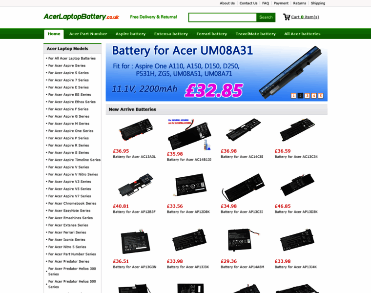 Acerlaptopbattery.co.uk thumbnail