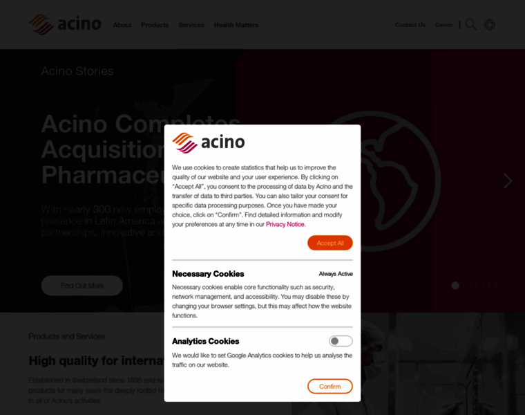 Acino-pharma.com thumbnail