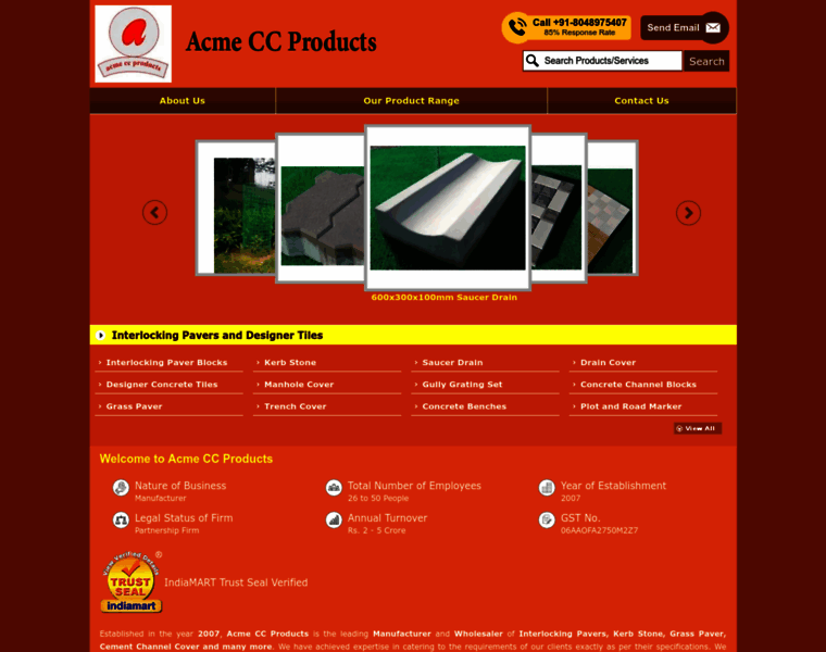 Acmeccproducts.net.in thumbnail