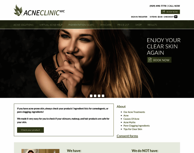 Acneclinicnyc.com thumbnail