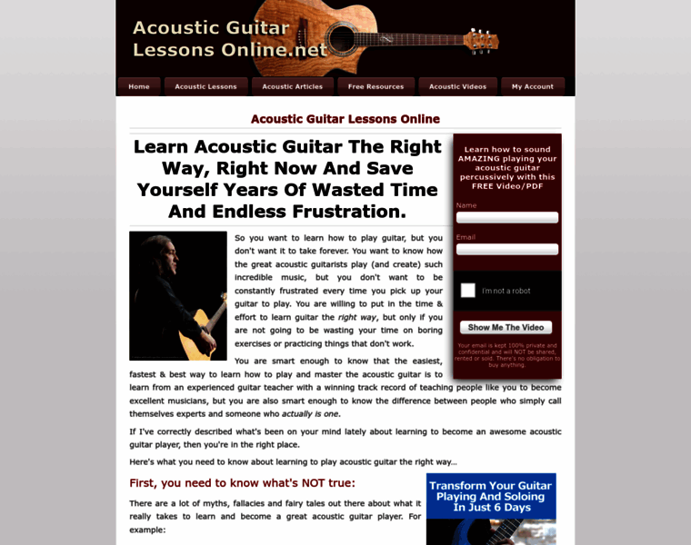 Acousticguitarlessonsonline.net thumbnail