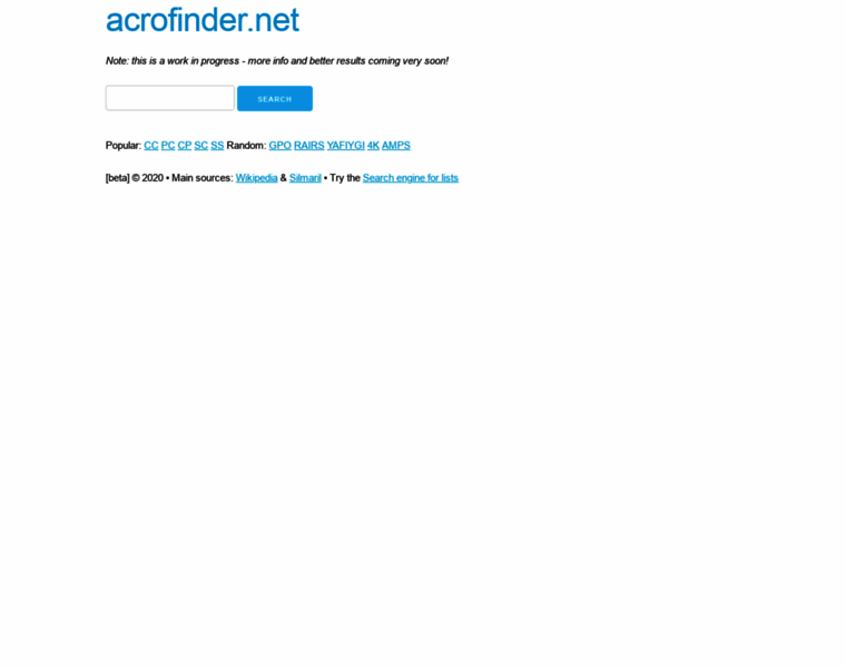 Acrofinder.net thumbnail