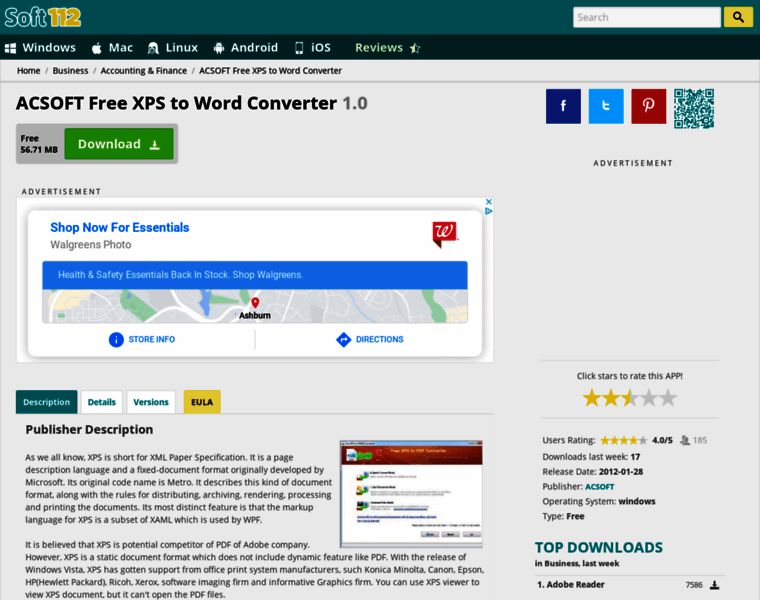 Acsoft-free-xps-to-word-converter.soft112.com thumbnail