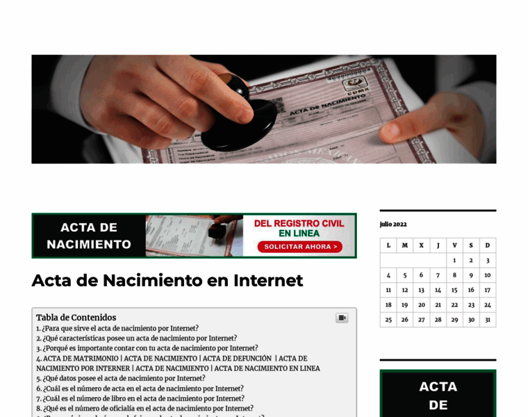 Actadenacimientoporinternet.mx thumbnail