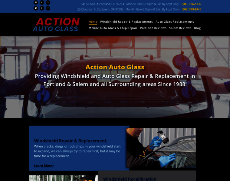 Actionautoglass.com thumbnail