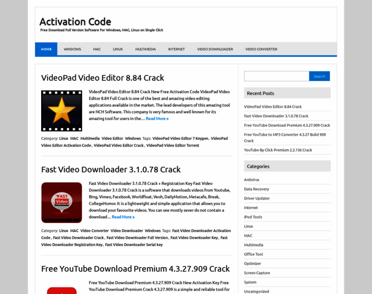 Activationcode.net thumbnail