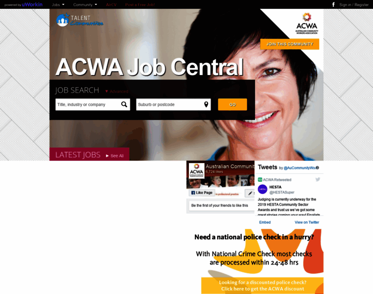 Acwajobcentral.com.au thumbnail
