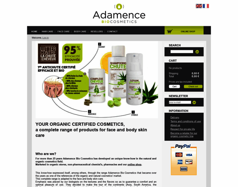 Adamence-cosmetics.com thumbnail