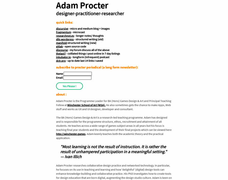 Adamprocter.co.uk thumbnail