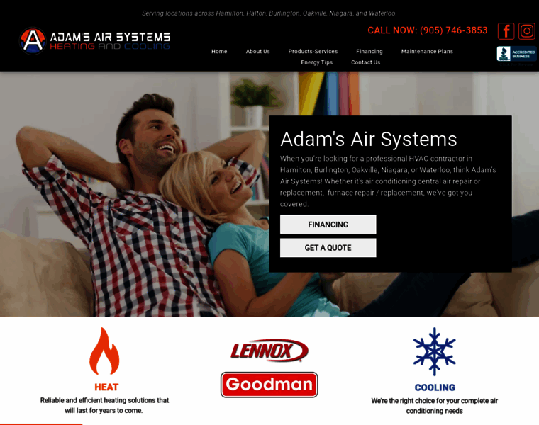Adamsairsystems.ca thumbnail