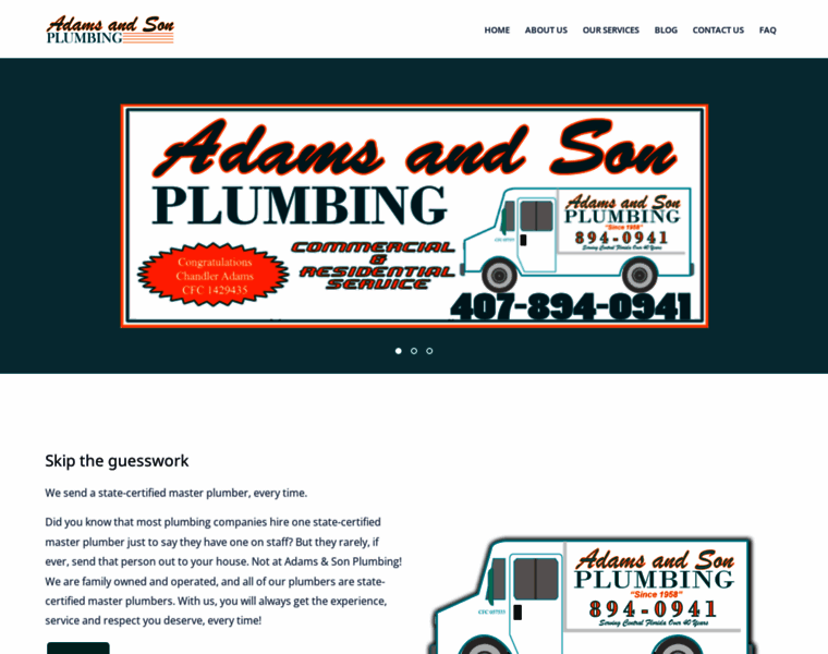 Adamsandsonplumbing.com thumbnail