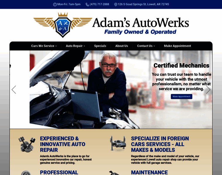 Adamsautowerks.com thumbnail