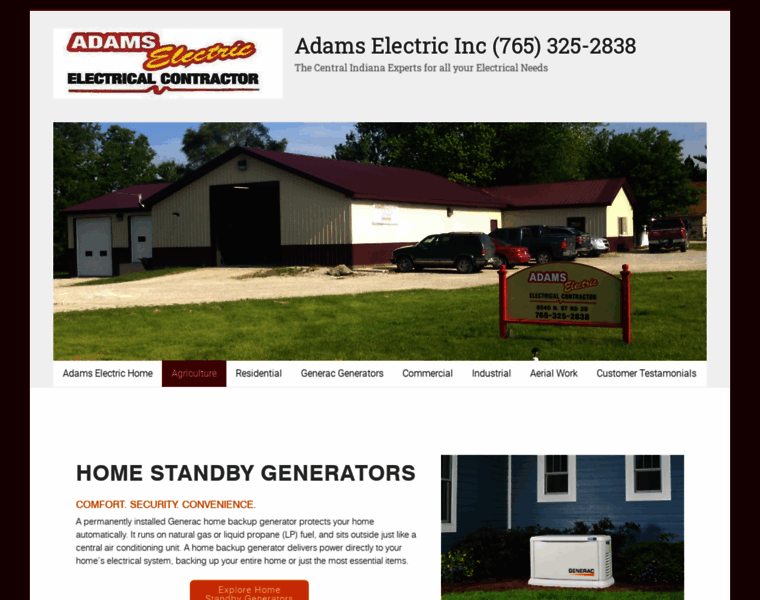 Adamsgenerators.com thumbnail