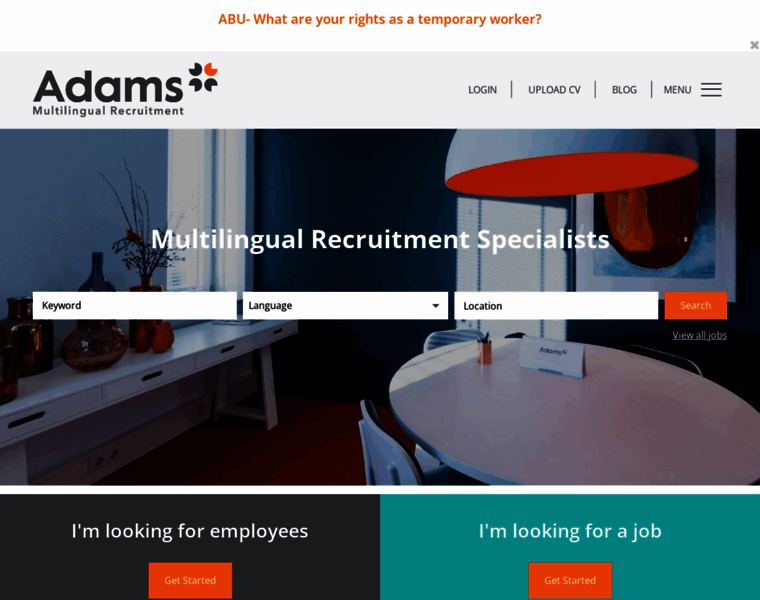 Adamsrecruitment.com thumbnail