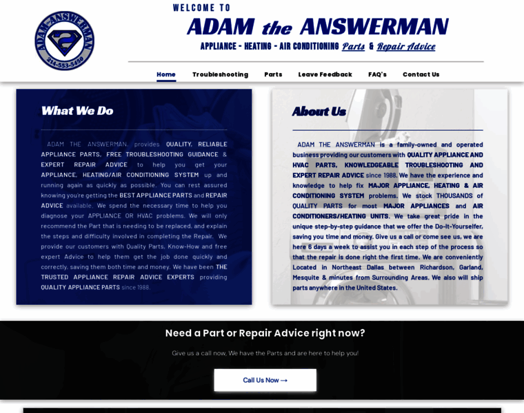 Adamtheanswerman.net thumbnail