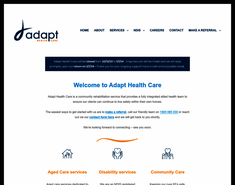 Adapthealthcare.com.au thumbnail
