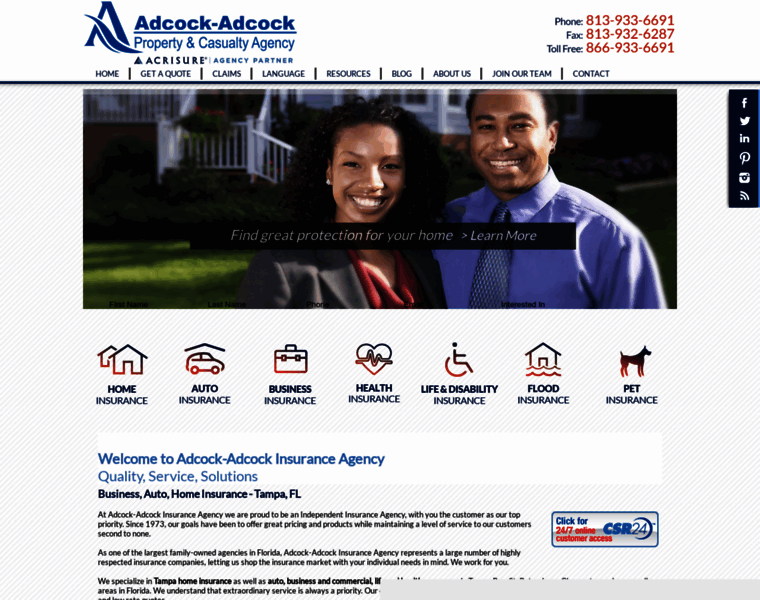 Adcock-insurance.com thumbnail