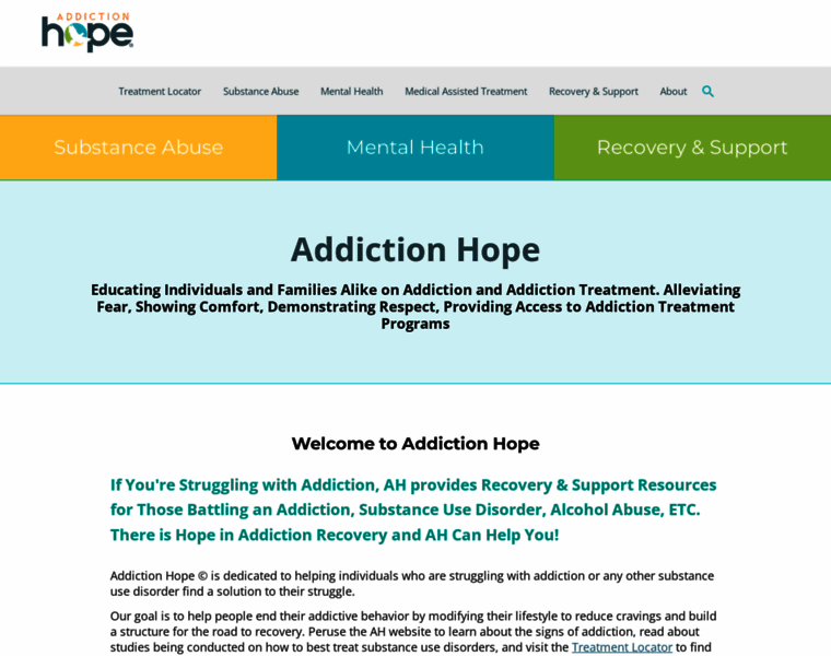 Addictionhope.com thumbnail