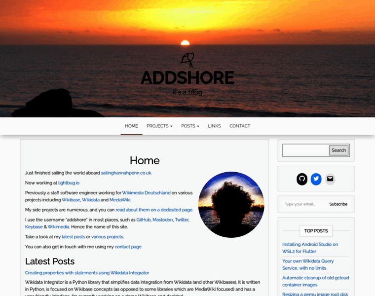 Addshore.com thumbnail
