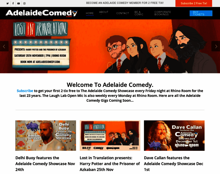 Adelaidecomedy.com thumbnail