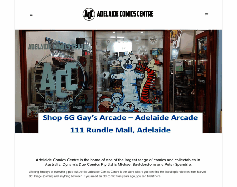 Adelaidecomicscentre.com thumbnail