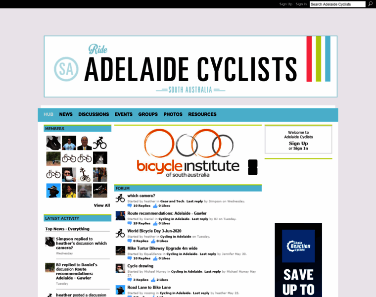 Adelaidecyclists.com thumbnail