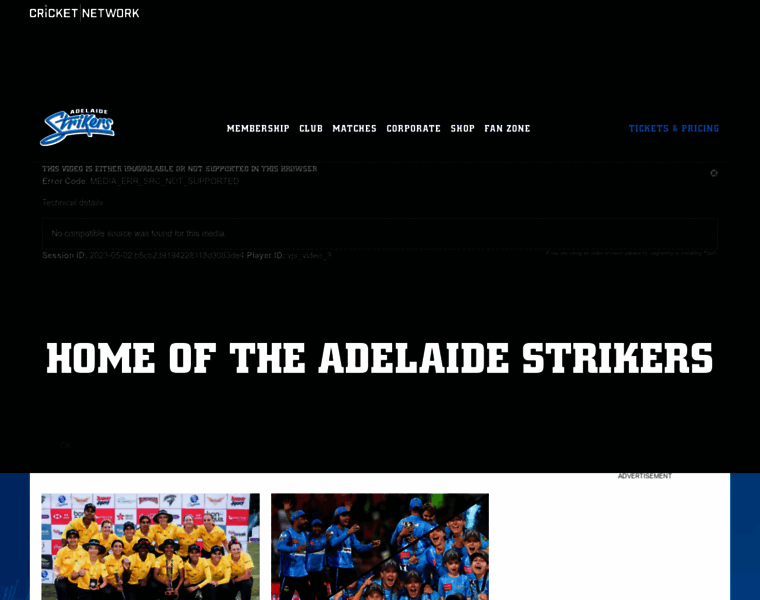 Adelaidestrikers.com.au thumbnail
