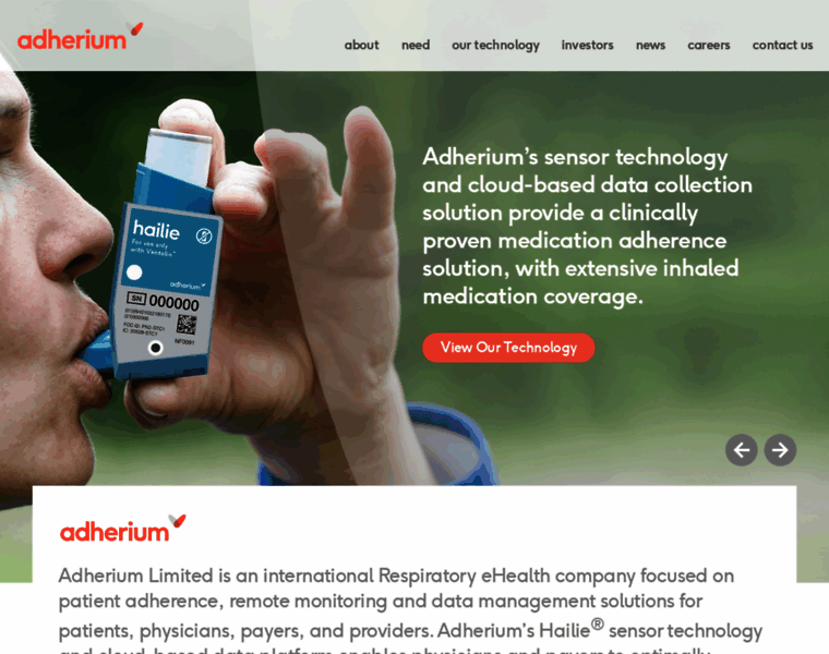 Adherium.com thumbnail
