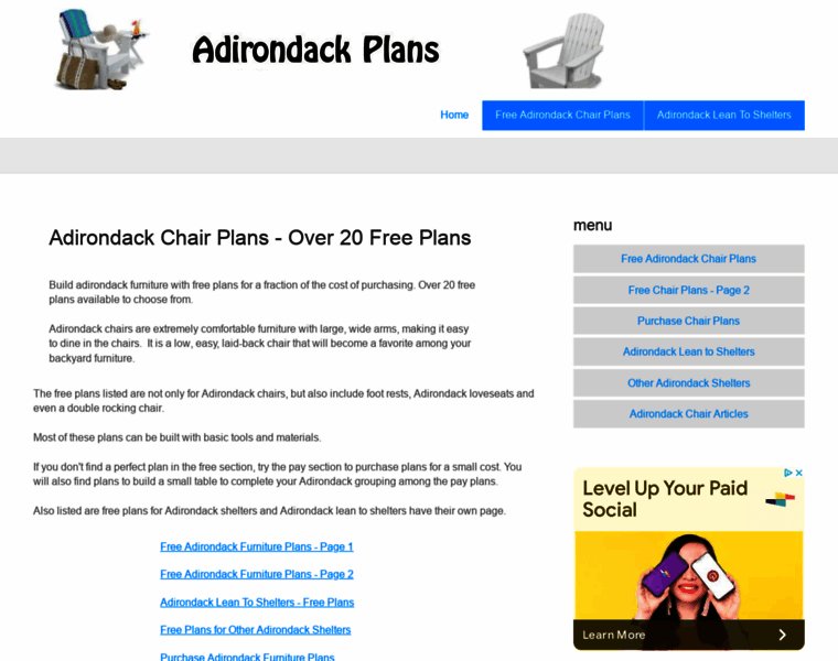 Adirondack-plans.com thumbnail