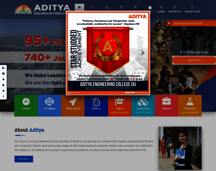 Aditya.ac.in thumbnail