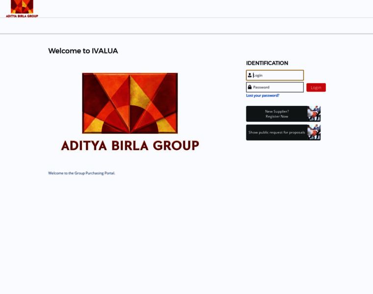 Adityabirla.ivalua.com thumbnail