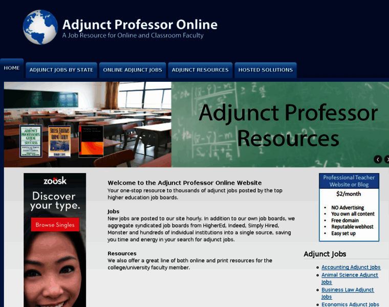 Adjunctprofessoronline.com thumbnail