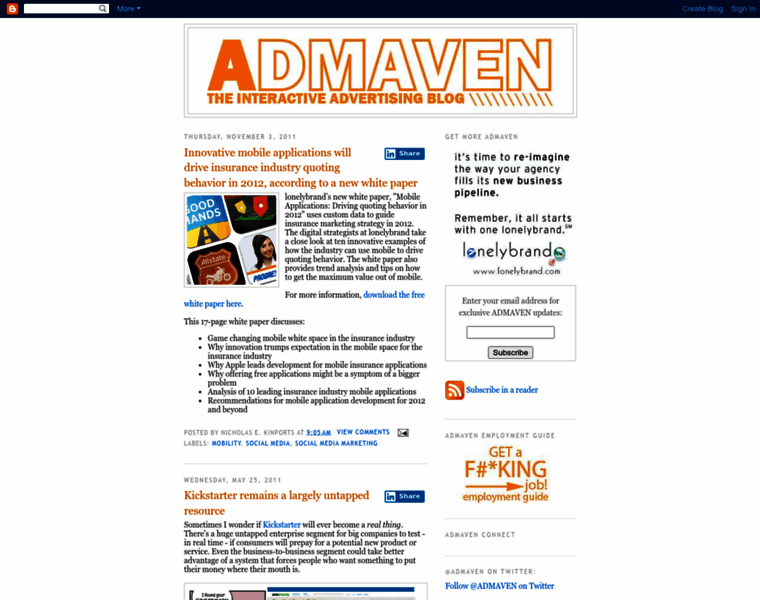 Admaven.blogspot.ch thumbnail