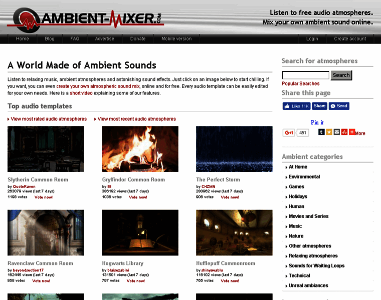Admin.ambient-mixer.com thumbnail