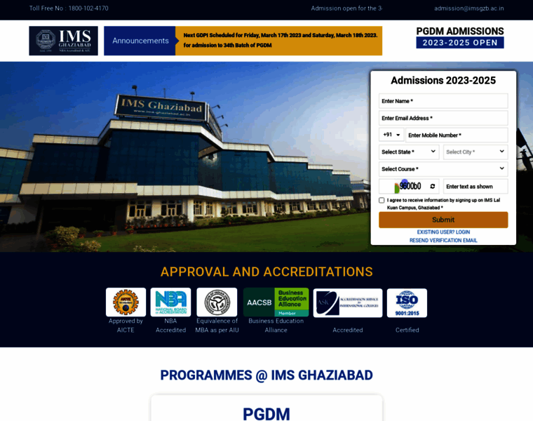 Admission.ims-ghaziabad.ac.in thumbnail