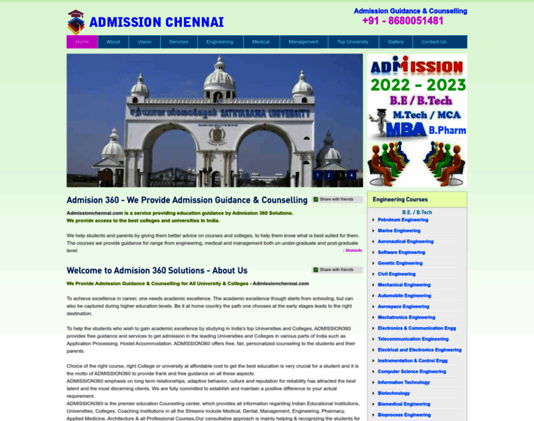 Admissionchennai.com thumbnail