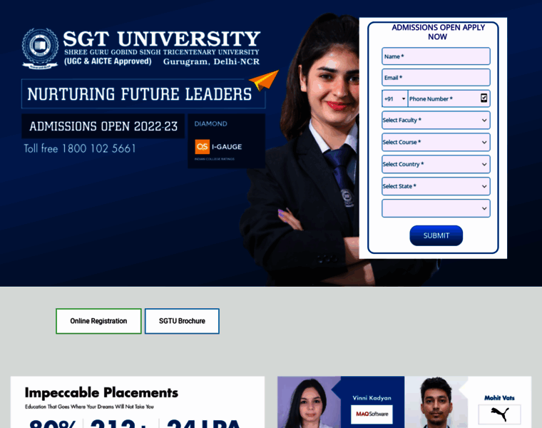 Admissions-2022.sgtuniversity.ac.in thumbnail
