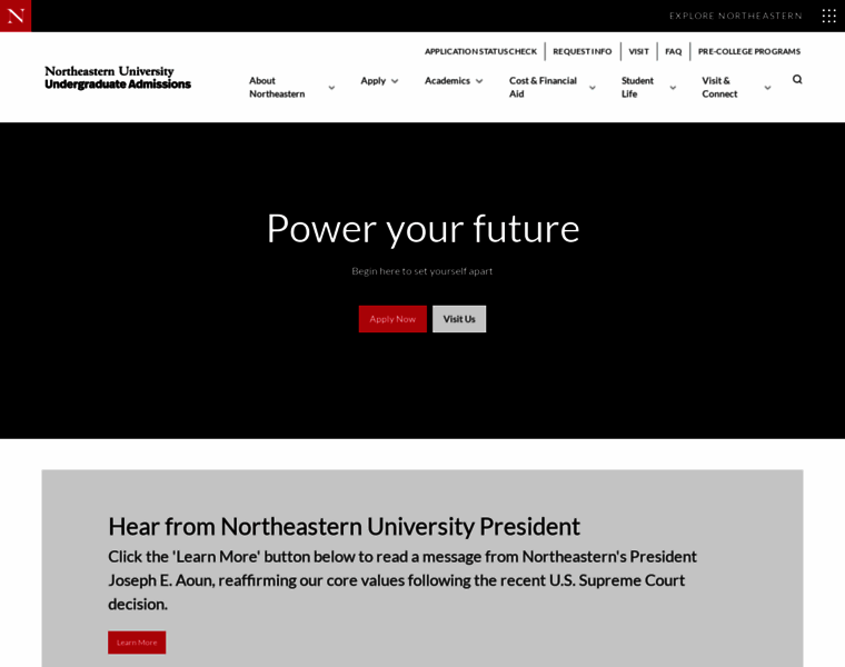 Admissions.northeastern.edu thumbnail