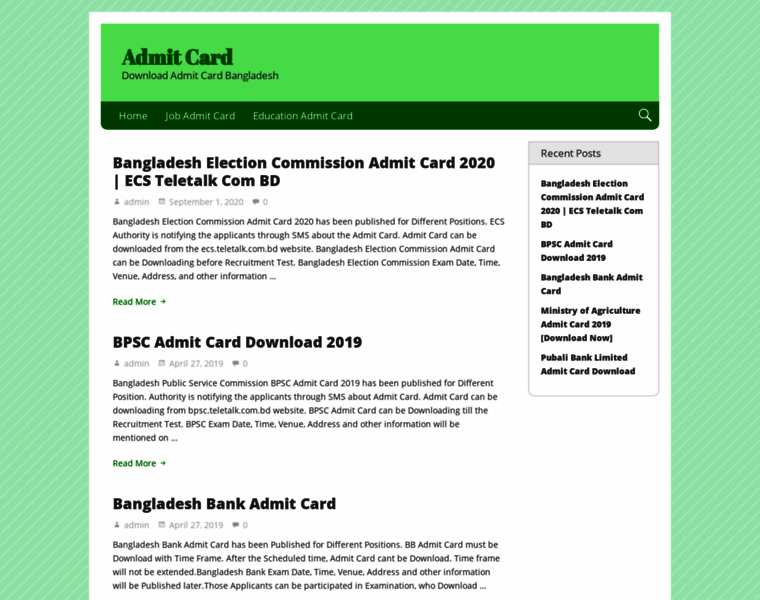 Admitcard.net thumbnail
