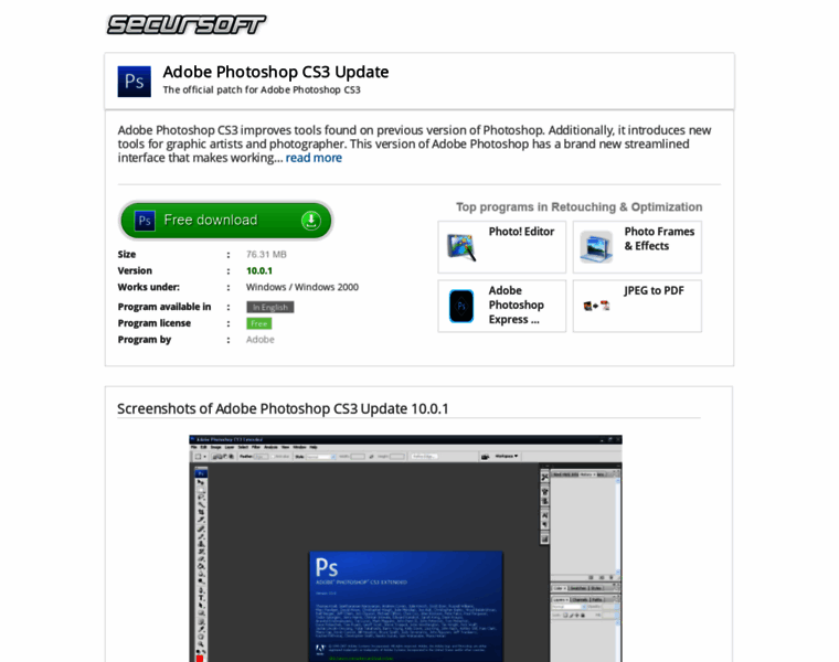 Adobe-photoshop-cs3-update.secursoft.net thumbnail