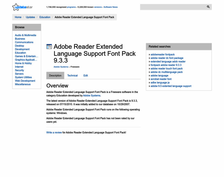 Adobe-reader-extended-language-support-font-pack.updatestar.com thumbnail