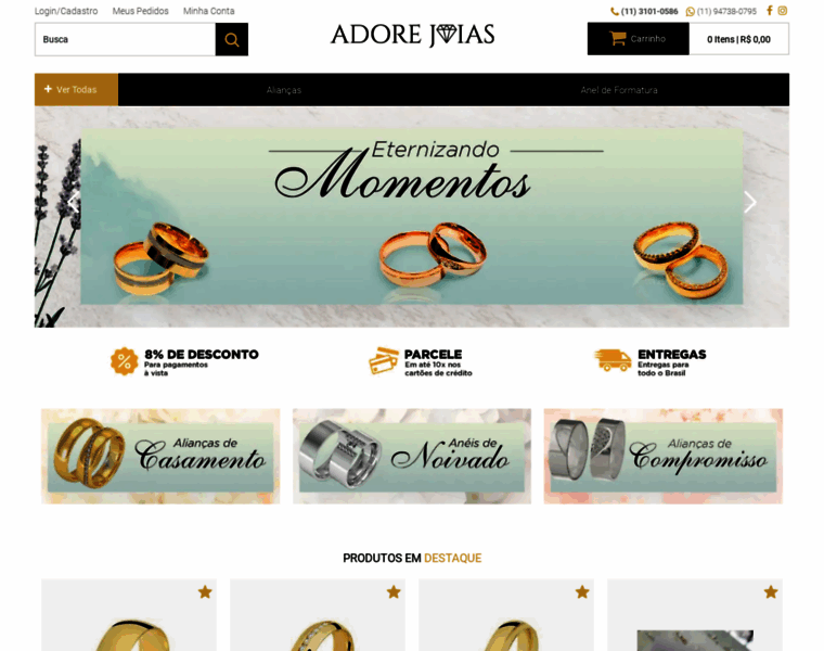 Adorejoias.com.br thumbnail