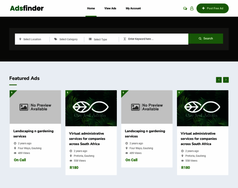 Adsfinder.co.za thumbnail