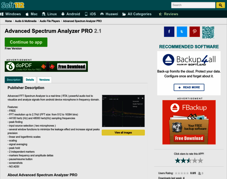 Advanced-spectrum-analyzer-pro.soft112.com thumbnail