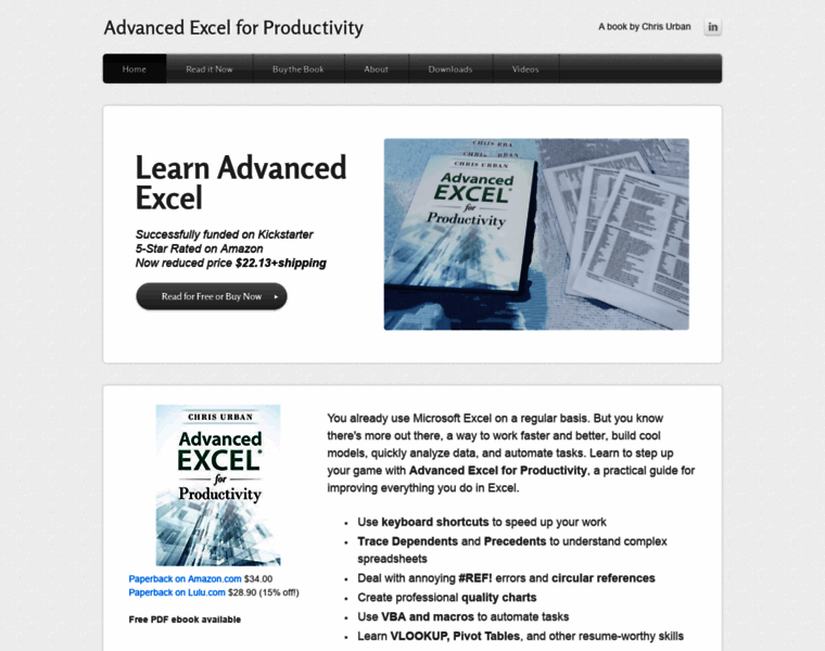 Advancedexcelbook.com thumbnail