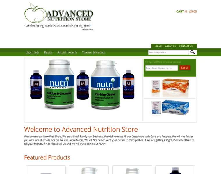 Advancednutritionstore.co.uk thumbnail
